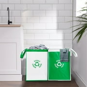 Apooke Kitchen Separate Recycling Waste Bin Bags Recycle Garbage Trash Sorting Bins Organizer Waterproof Baskets Home Storage