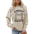thumbnail image 1 of WEAIXIMIUNG Sweatshirts Courts pour Femmes Manches Courtes Automne Hiver Décontracté Confortable Lettre Col Rond Mode Manches Longues, 1 of 3