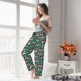 thumbnail image 5 of Logiee Santa Hat Joy Green Festive Print Women Pajama Pants,Comfy Pj Bottom with Pockets & Drawstring,Stretch Casual Sleepwear-XX-Large, 5 of 6