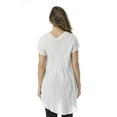 thumbnail image 3 of Riviera Sun Lace-Up Casual Tunic Top with Embroidery (White, Medium), 3 of 3