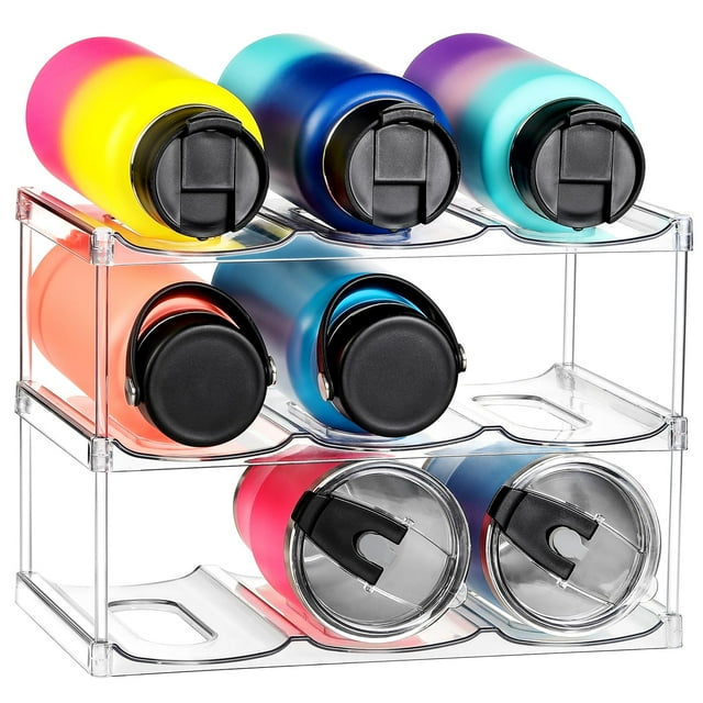 Soporte organizador para botellas de agua LANDNEOO, apilable, 3 niveles