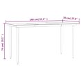 thumbnail image 5 of vidaXL 7 Piece Garden Dining Set Black Steel and Textilene, 5 of 5