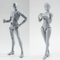 thumbnail image 4 of serony 15cm Figures Body Set with Model Box Drawing Set with Figure Figure Model Display Stand Holder for Bedroom Decor Male Gray, 4 of 9