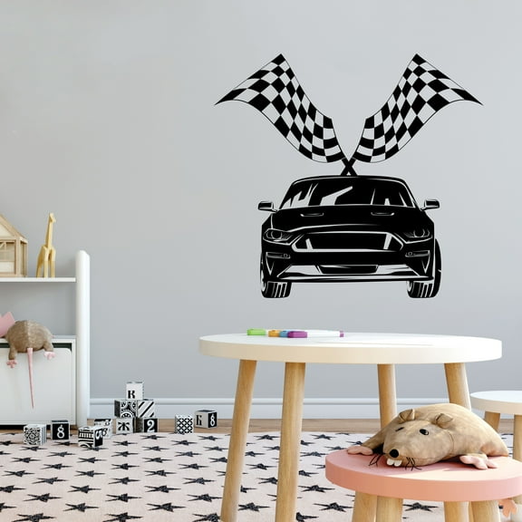 Sports Wall Decals for Boys Bedroom - Super fast Racing Car Car DIY & Creativity Boy Girl Bedroom Wall Sticker - Size: 10 In x 9 In