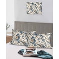 thumbnail image 5 of Blue Spring Floral Pillow Covers Standard Size 2 Pack, Vintage Botanical Farmhouse Soft Bed Throw Pillowcases Breathable Cooling Long Lumbar Body Pillow Sham Cover for Bed Sofa 20''x26'', 5 of 7