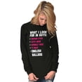 thumbnail image 3 of Look Guys Englsih Bulldog Lover Women's Long Sleeve T Shirt Brisco Brands S, 3 of 6
