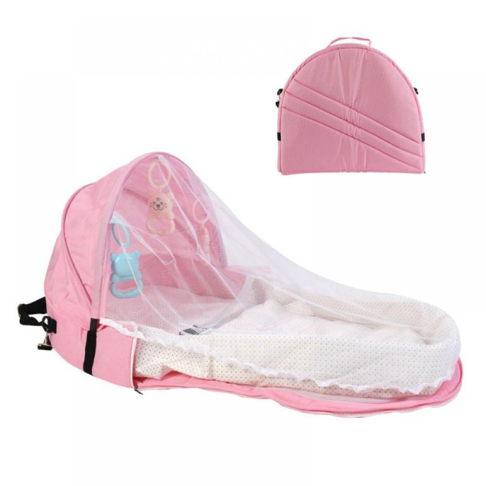 Portable Bassinet for Baby Foldable Baby Bed Travel Sun Protection Net Breathable Infant Sleeping Basket with Toys Ship from USA Yinrunx Upgrade 
