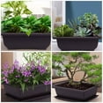 thumbnail image 4 of 5pcs Rectangular Bonsai Pots Succulent Flower Planting Pots Plastic Flowerpots No Trays, 4 of 7