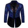 thumbnail image 1 of Men‘s Suit Shiny Sequins Turn-Down Collar Prom Swallow-Tailed Tuxedo, 1 of 5