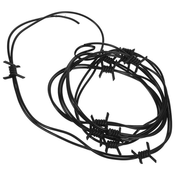 FRCOLOR Fake Barbed Wires Barbed Wire Prop Black 1Pack Decoration Parties