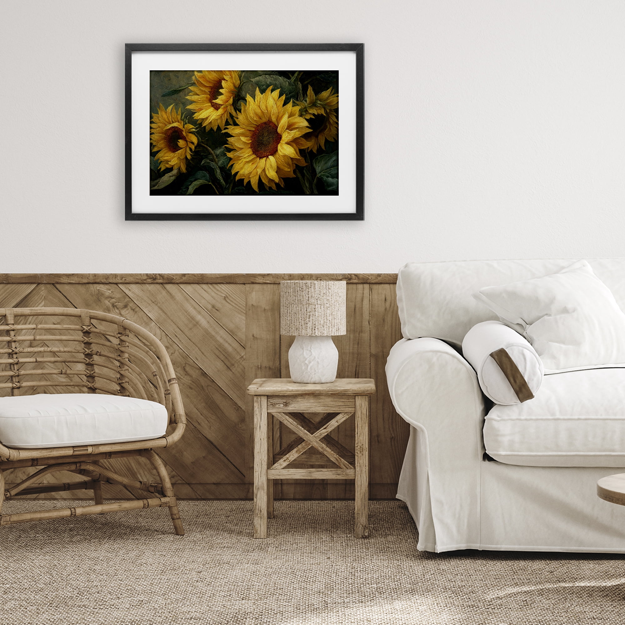Stupell Industries Sunflowers For The Soul Black Framed Print Under Glass, design by Tina LeCour