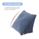 thumbnail image 2 of Almohada triangular cómoda almohada de lectura con bolsillo con cremallera cuña triangular pequeña almohada de apoyo para la espalda almohadas para oficina hogar cama sof,Purple, 2 of 7