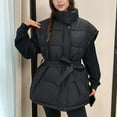 thumbnail image 4 of Wowcloth Women's Casual Solid Color Sleeveless Quilted Vest - Lightweight Padded Coat for Winter Layering & Daily Casual Wear, 4 of 9