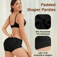 thumbnail image 7 of GAI YI Women's Butt Lifter Shapewear Panties - Tummy Control Body Shaper Underwear with Removable Pads, High Waist Booty Enhancer Panties 2 Pack Black+Black S, 7 of 7