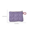 thumbnail image 3 of Beautynvta Makeup Bag for Woolen Quilted Coin Purse Mini Lightweight Portable Cosmetic Storage Bag for Shopping, Commuting, and Travel, Purple, 3 of 8