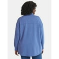 thumbnail image 3 of Terra & Sky Women's Plus Knit Shacket, Sizes 0X-5X, 3 of 5