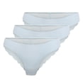 thumbnail image 1 of ONLY Braguitas brasileñas para mujer, paquete de 3 - ONLCHLOE LACE BRAZIL, encaje Azul claro S (Small), 1 of 3