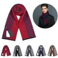 thumbnail image 2 of Men‘s Scarf Fashion Widen Warm Stripe Pattern Winter Scarf Winter Neckerchief, 2 of 10