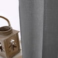 thumbnail image 2 of Curtainking Rod Pocket Kitchen Valance Semi Sheer Window Valance for Bathroom 1 Panel 54" x 18" Grey, 2 of 9