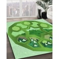 thumbnail image 2 of Ahgly Company Indoor Round Patterned Dark Lime Green Area Rugs, 6' Round, 2 of 6