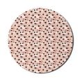 thumbnail image 1 of Abstract Mouse Pad for Computers, Round Intricate Blots on a Plain Background, Round Non-Slip Thick Rubber Modern Gaming Mousepad, 8" Round, Pale Rust Charcoal Grey, by Ambesonne, 1 of 2