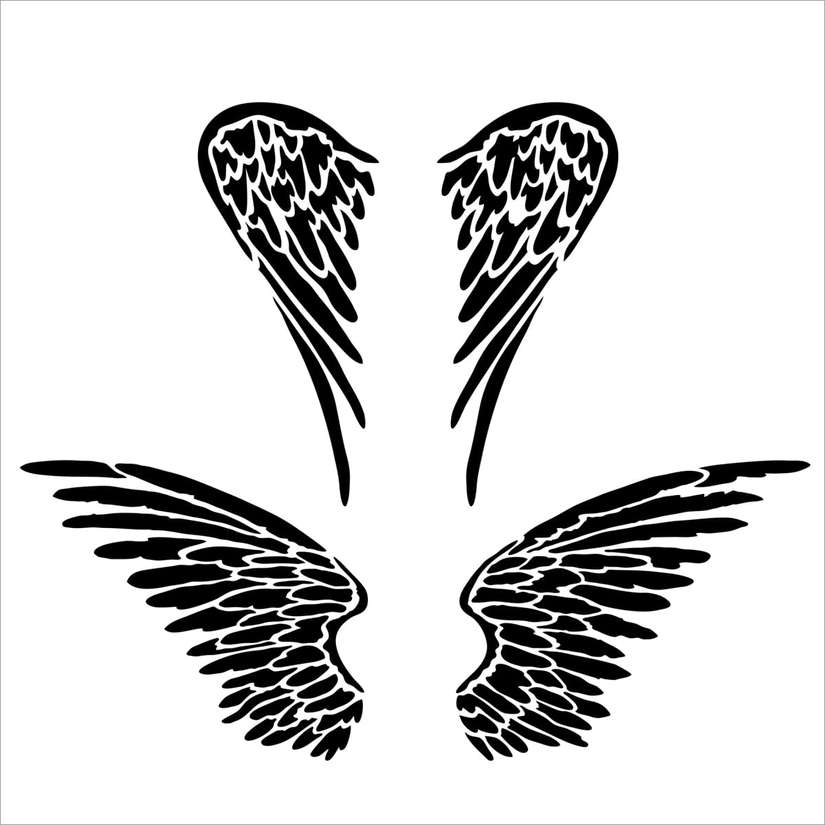  Angel Stencil - Stencil Angels, Angel, Angel Stencils, Angel  Stencil Art, Angel Wing Stencil : Arts, Crafts & Sewing