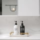 thumbnail image 2 of Set dispensador de jabón MOMEEMO de cristal para baño, color blanco y negro, 2 of 7