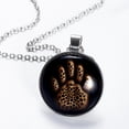 thumbnail image 2 of Print Stylish Glass Pendant Circular Necklace - Women's Fashion Jewelry Accessory, 2 of 5
