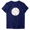 thumbnail image 4 of Toimothcn T Shirts For Women Casual Baseball Printed T-Shirts For Women Oversized Short Sleeve Crew Neck Breathable Loose Fit Tshirt Tops Comfy Girls Back To School Clothes, 4 of 4