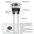 thumbnail image 4 of Home Universal Dual Flush Push Button Replacement For Toilet Cistern Tank, 4 of 5