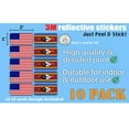 thumbnail image 3 of (x10) 3M Reflective Swaziland and US Flag Stickers | Versatile & High Quality Safety Decals | Hard hats, laptops, bikes, toolboxes, 3 of 3