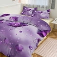 thumbnail image 3 of Purple Diamonds Quilt Cover Set Fashionable Printed Bedding Covers with Pillowcase Home Textiles, King (90"x102"), 3 of 5