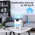 thumbnail image 4 of ALROCKET Air Purifier, HEPA Air Filter for Bedroom, Remove 99.9% Smoke Dust for 300 SQ.ft,White, 4 of 5
