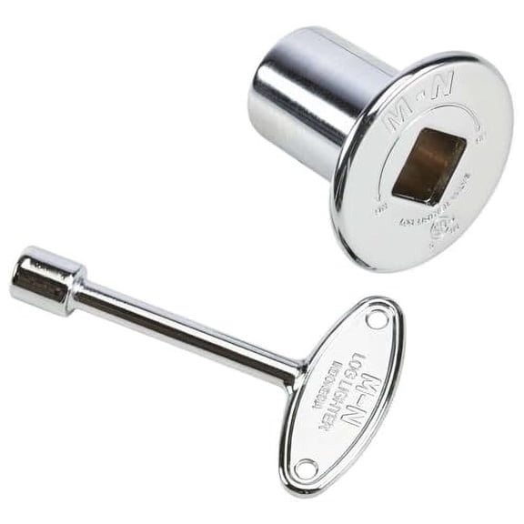 Hearth Products Controls HPC Fire Replacement Flange & Key (UDFK-PC), Polished Chrome