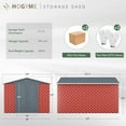 thumbnail image 3 of JAXPETY 8' x 12' Metal Storage Shed for Outdoor, Steel Yard Shed with Design of Lockable Doors,Vents, Utility and Tool Storage for Garden, Backyard, Patio, Outside use, Red Brick Style, 3 of 7