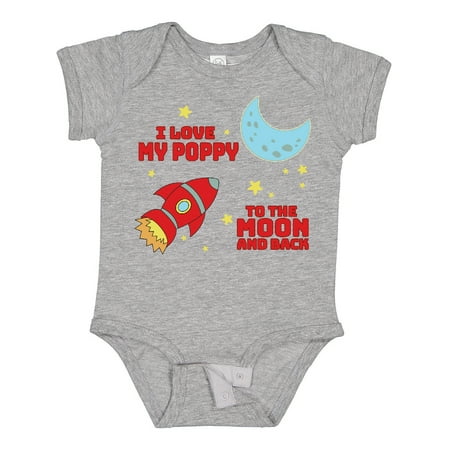 

Inktastic I Love My Poppy to the Moon and Back Gift Baby Boy or Baby Girl Bodysuit