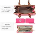 thumbnail image 6 of Dasein Women Handbags Top Handle Satchel Purse Shoulder Bag Briefcase Hobo Bag Set 2Pcs, 6 of 7