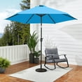 thumbnail image 7 of Scafild | 7.5 Ft Solar LED Light Patio Umbrella Outdoor W/ Easy Tilt - Sky Blue, 7 of 7