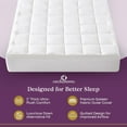 thumbnail image 2 of CirclesHome Mattress Pad - King Size Mattress Topper with Anti-Slip Anchors - 100% Cotton Filled with Alternative Down Filling - Soft Feel, Comfortable, Breatheable, and Assists with Back Relief, 2 of 9