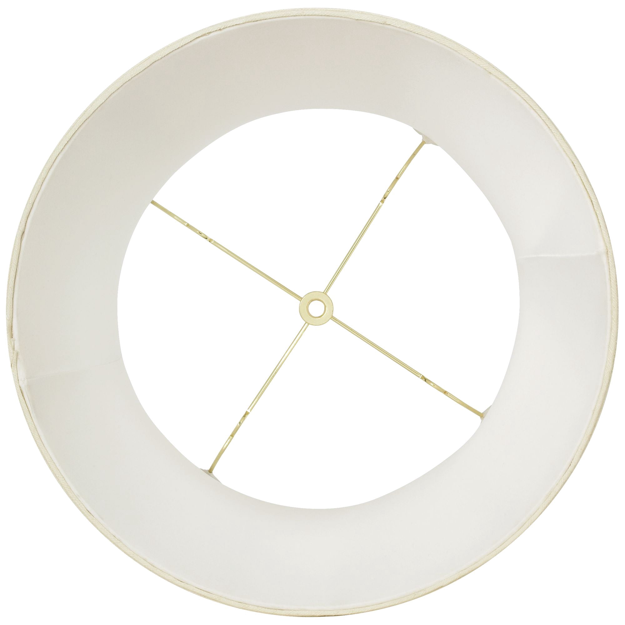 Springcrest Buttercream Medium Deep Drum Lamp Shade 12" Top x 14" Bottom x 16" High (Spider) Replacement with Harp and Finial
