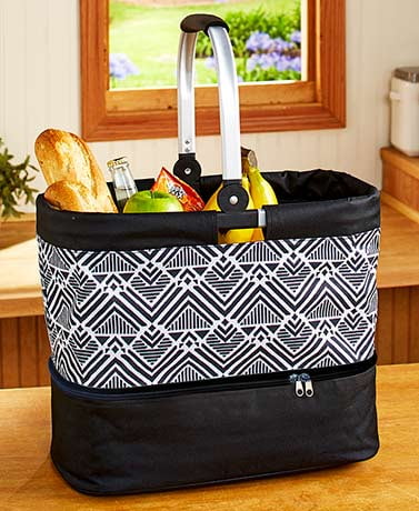 Tote with Hot/Cold Casserole Carrier(Mod Zag) - Walmart.com