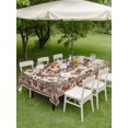 thumbnail image 5 of Outdoor Tablecloth with Umbrella Hole, Burnt Orange Boho Spillproof Waterproof Outdoor Table Cover, Modern Ethnic Geometric Southwestern Patio Tablecloths for Party Picnic Camping, Rectangle 60"x102", 5 of 9