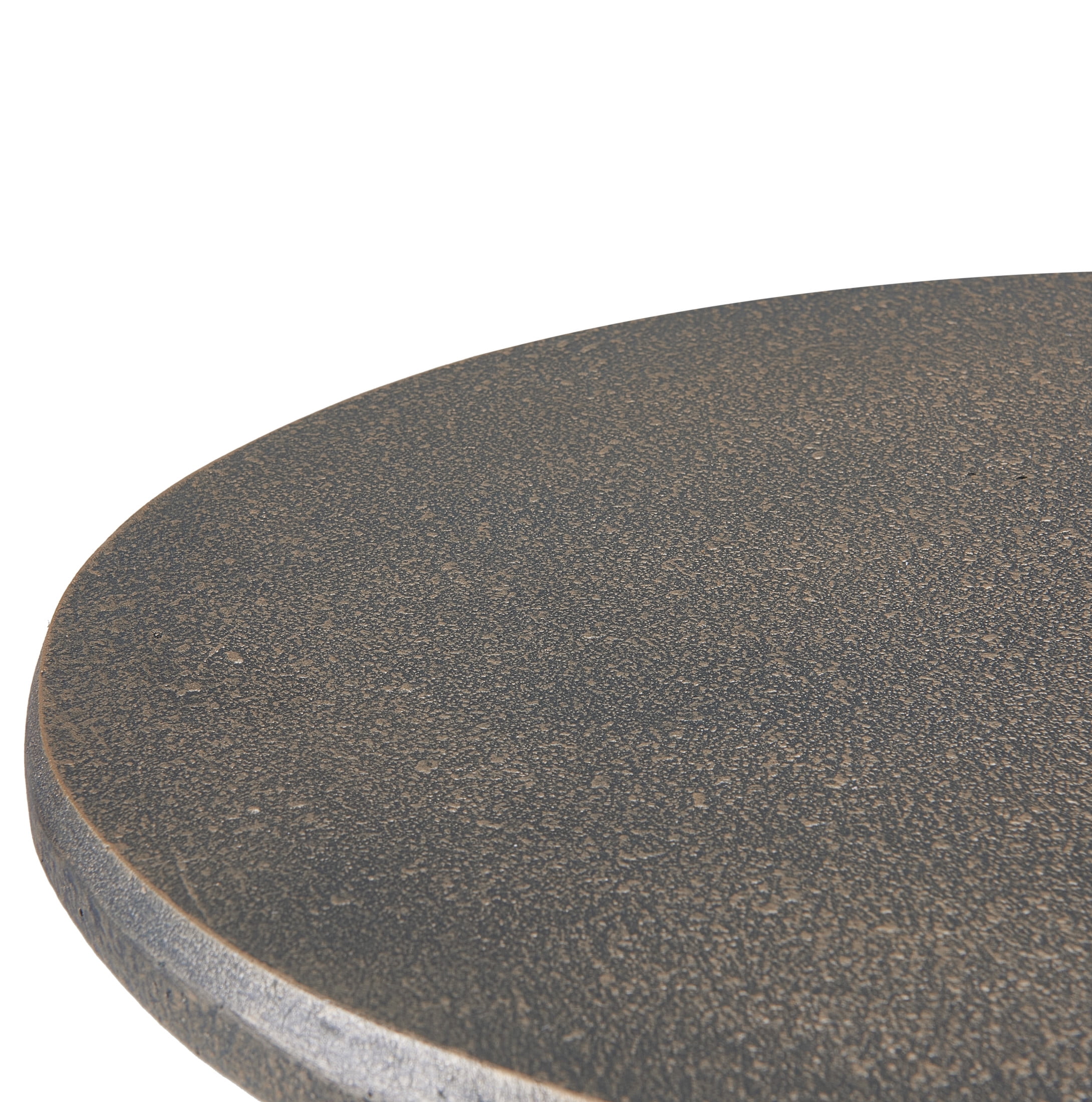 Christopher Knight Home Lightweight Concrete Outdoor Side Table, Sculptural Oval Design, Copper