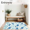 thumbnail image 3 of ODIKA 6'x9' Machine Washable Non-Slip Area Rug, Whimsical Oceanic Letter Display Surface With Adorable Fauna High Traffic Rug with Pad, Blue, 689389, 3 of 8