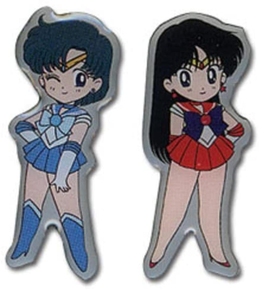 Sailor Moon Sd Mercury Mars Pin Set Collect All Your Favorite Sailor Moon Characters With These Cute Pins By Visit The Sailor Moon Store Walmart Com Walmart Com