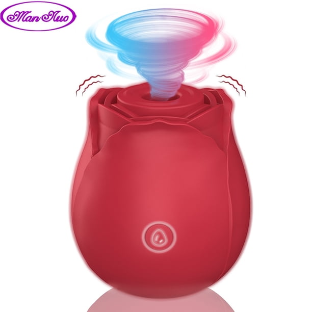 Rose Shape Vagina Sucking Vibrator Intimate Good Nipple Sucker Oral Licking Clitoris Stimulation Powerful Sex Toys for Women Gao Jinjia LED