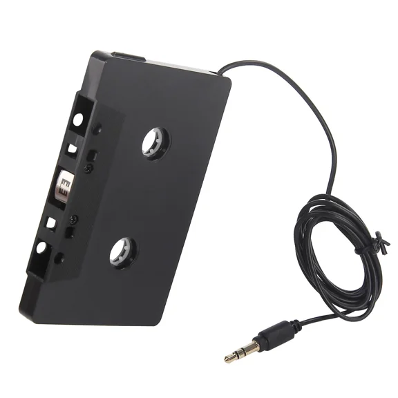 Black Cassette Aux Adapter For Car 3.5Mm Audio Tape Mp3 Player Converter