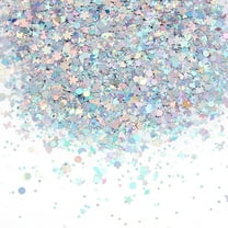 60g/ 2.1oz Holographic Confetti Star and Moon Table Confetti Iridescent Metallic Glitter Foil Scatter Sequin for Birthday Wedding Party Christmas DIY Decorations Nail Art Crafts Colorful