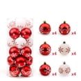 thumbnail image 2 of Christmas Avtoify 12Pcs Flocking Christmas Boxed Christmas Tree Pendant Plastic Painted Velvet Holiday Decorations Brown 2.36in, 2 of 8