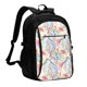 thumbnail image 1 of Balery Abstract Marble Texture Mochila con carga USB para hombre y mujer - Mochila impermeable y antirrobo para laptop con puerto USB para viajes, trabajo, 1 of 7